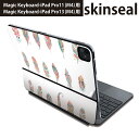 マジックキーボード 用 スキンシール 11インチ 13インチ iPad Pro11(M4) iPad Pro13(M4)用 2024年発売 第5世代 Magic Keyboard 対応 前面 背面 保護シール 人気 羽根 カラフル 010735(2)