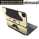マジックキーボード 用 スキンシール 11インチ 13インチ iPad Pro11(M4) iPad Pro13(M4)用 2024年発売 第5世代 Magic Keyboard 対応 前面 背面 保護シール 人気 帽子 ひげ めがね 010904