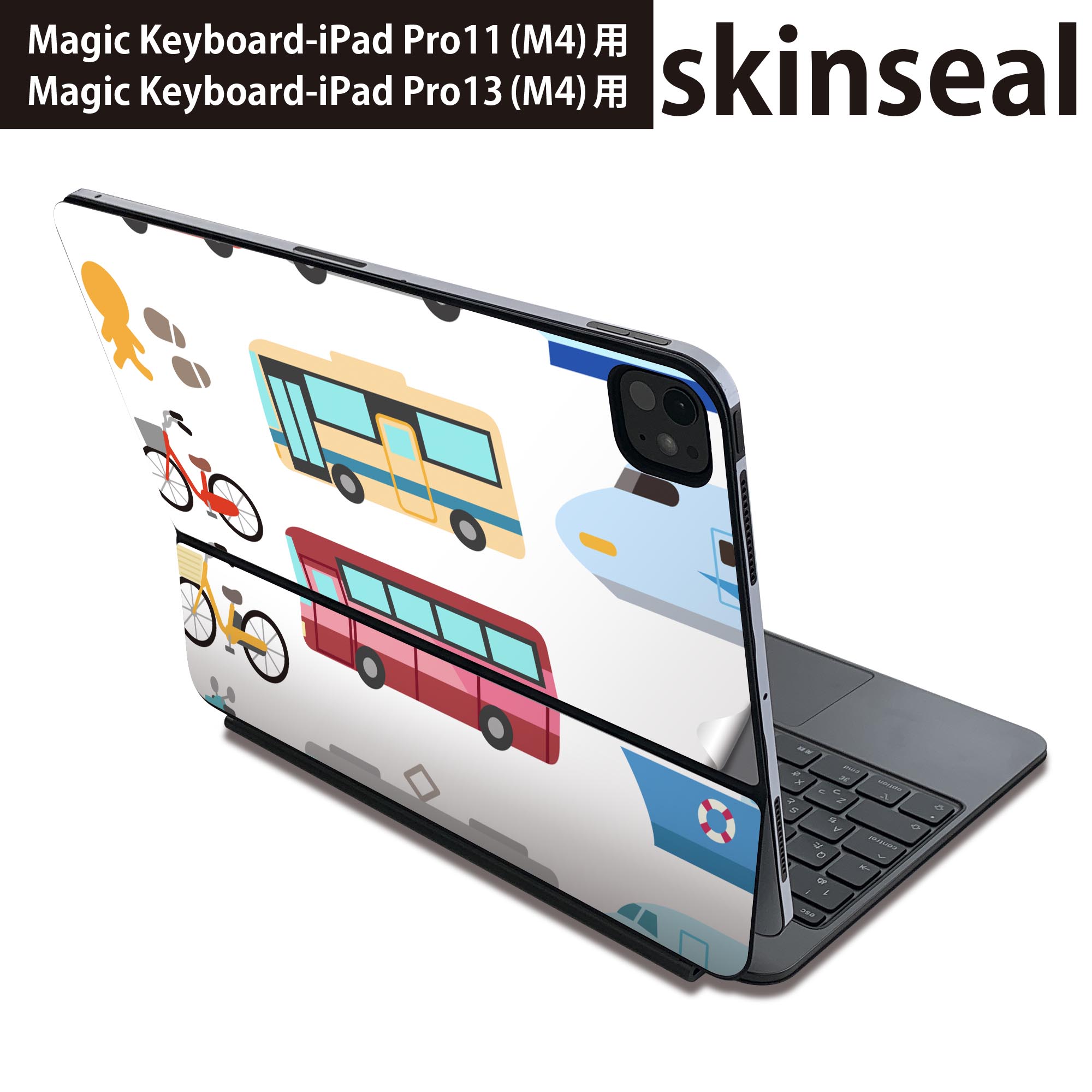 商品特徴・貼るだけでおしゃれに簡単着せ替え、Magic Keyboard 全面デザインスキンシール！・高精細プリントで写真と遜色がない仕上がり！・ちょっとしたすり傷から端末を保護！・「裸で持つ派」の人にはもちろん、お手持ちのクリアケース付けてもOK！・エアフリー素材で気泡の心配も軽減！・貼り直しOK！位置調整も安心！注意事項画像はサンプルです。ご覧の環境によっては多少色味に違いを感じる場合がございます。 イメージと違った、モニターと色味が異なるという理由での交換や返金はご対応出来かねます。端末本体やクリアケースは付属しません。貼付時のずれやカメラ周りの凹凸を考慮してカメラ穴等は少し大きめにカットしています。貼付の際はカメラ穴を基準に位置を合わせてください。カメラ付近の何もないように見える場所に穴が開いていますが、こちらは近接・明るさ感知センサー用の穴です。端末本体に直接貼ることを想定しています。保護フィルムなどの上から貼ると上手く貼れない可能性があります初回貼付時の位置調整や貼り直しは可能ですが、しっかり接着させた後の貼り直しは保証しておりません。こちらは無地のシートにプリントした商品で、デコなどの加工はございません。 凹凸や光沢があるように見えたり布地や金属を素材にしたように見える商品もありますが、図版によるものです。印刷カメラ穴の位置にわずかなズレが生じる場合がございます。ご注文後に1点1点制作する受注生産品のため、不良品以外のご返品や交換は固くお断り致します。 機種間違いも保証対象外となりますため、ご注文の際は必ず機種をご確認下さい。発送について完全受注生産のハンドメイド商品となりますので、既製品と比べて発送までお時間を頂いています。 基本的に決済確認後、2?3営業日、最大で10営業日での発送となります。繁忙期や休業日明けの場合はさらに時間がかかる場合があります。 その際には別途メールにてご連絡致します。メール便の場合、発送日から到着までに2?4日ほどかかる場合が多く、紛失などの保障もご対応できかねます。あらかじめご了承下さい。