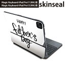 マジックキーボード 用 スキンシール 11インチ 13インチ iPad Pro11(M4) iPad Pro13(M4)用 2024年発売 第5世代 Magic Keyboard 対応 前面 背面 保護シール 人気 父の日 英字 015489