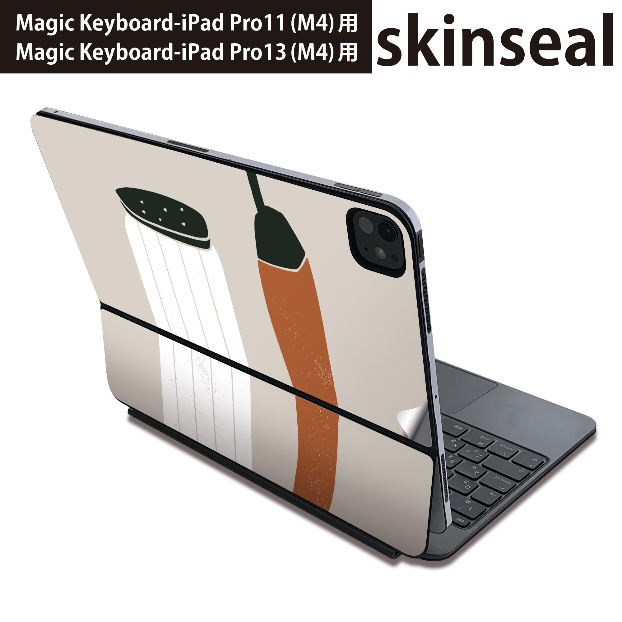 商品特徴・貼るだけでおしゃれに簡単着せ替え、Magic Keyboard 全面デザインスキンシール！・高精細プリントで写真と遜色がない仕上がり！・ちょっとしたすり傷から端末を保護！・「裸で持つ派」の人にはもちろん、お手持ちのクリアケース付けてもOK！・エアフリー素材で気泡の心配も軽減！・貼り直しOK！位置調整も安心！注意事項画像はサンプルです。ご覧の環境によっては多少色味に違いを感じる場合がございます。 イメージと違った、モニターと色味が異なるという理由での交換や返金はご対応出来かねます。端末本体やクリアケースは付属しません。貼付時のずれやカメラ周りの凹凸を考慮してカメラ穴等は少し大きめにカットしています。貼付の際はカメラ穴を基準に位置を合わせてください。カメラ付近の何もないように見える場所に穴が開いていますが、こちらは近接・明るさ感知センサー用の穴です。端末本体に直接貼ることを想定しています。保護フィルムなどの上から貼ると上手く貼れない可能性があります初回貼付時の位置調整や貼り直しは可能ですが、しっかり接着させた後の貼り直しは保証しておりません。こちらは無地のシートにプリントした商品で、デコなどの加工はございません。 凹凸や光沢があるように見えたり布地や金属を素材にしたように見える商品もありますが、図版によるものです。印刷カメラ穴の位置にわずかなズレが生じる場合がございます。ご注文後に1点1点制作する受注生産品のため、不良品以外のご返品や交換は固くお断り致します。 機種間違いも保証対象外となりますため、ご注文の際は必ず機種をご確認下さい。発送について完全受注生産のハンドメイド商品となりますので、既製品と比べて発送までお時間を頂いています。 基本的に決済確認後、2?3営業日、最大で10営業日での発送となります。繁忙期や休業日明けの場合はさらに時間がかかる場合があります。 その際には別途メールにてご連絡致します。メール便の場合、発送日から到着までに2?4日ほどかかる場合が多く、紛失などの保障もご対応できかねます。あらかじめご了承下さい。