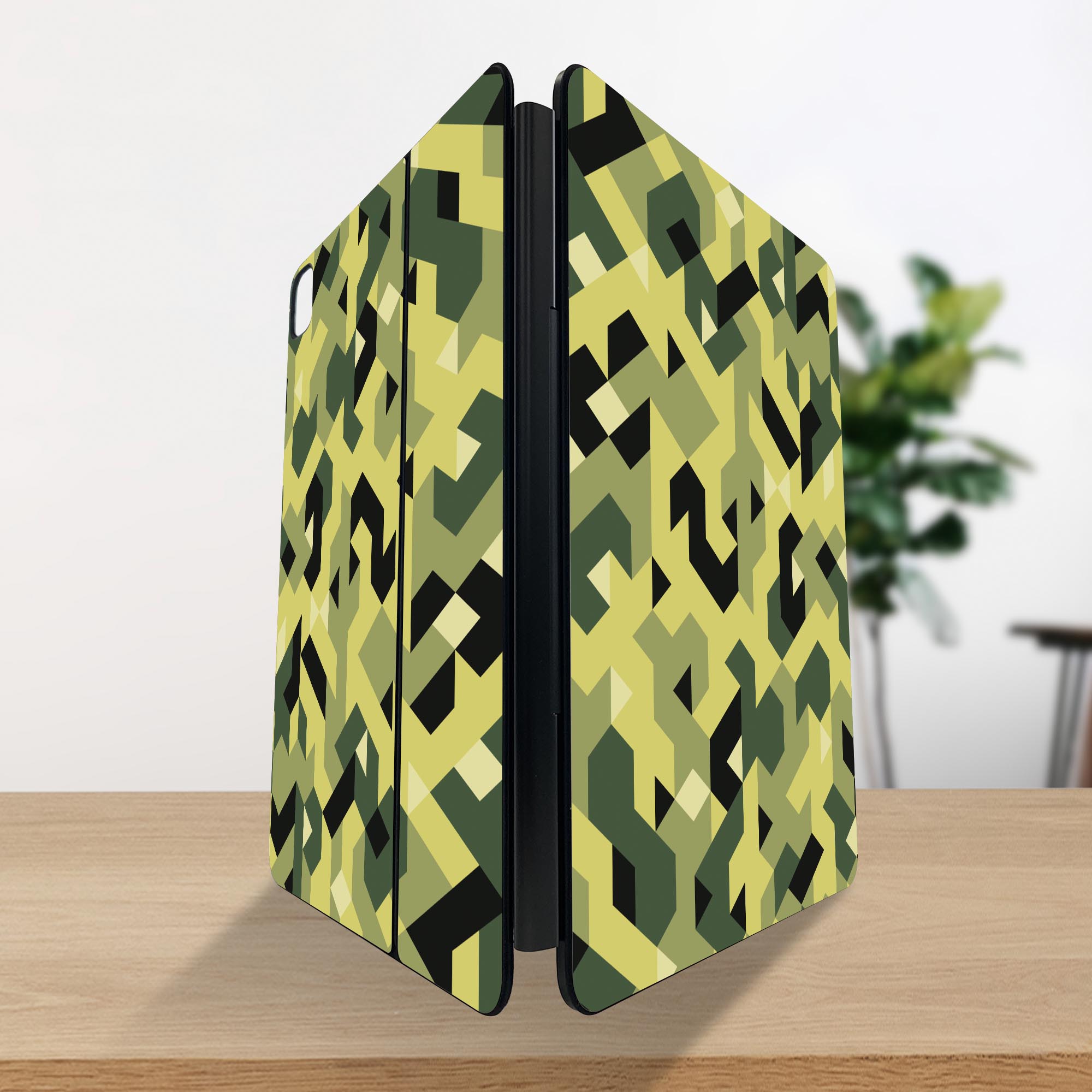 マジックキーボード 用 スキンシール 11インチ 13インチ iPad Pro11(M4) iPad Pro13(M4)用 2024年発売 第5世代 Magic Keyboard 対応 前面 背面 保護シール 人気 模様　緑　柄 011745