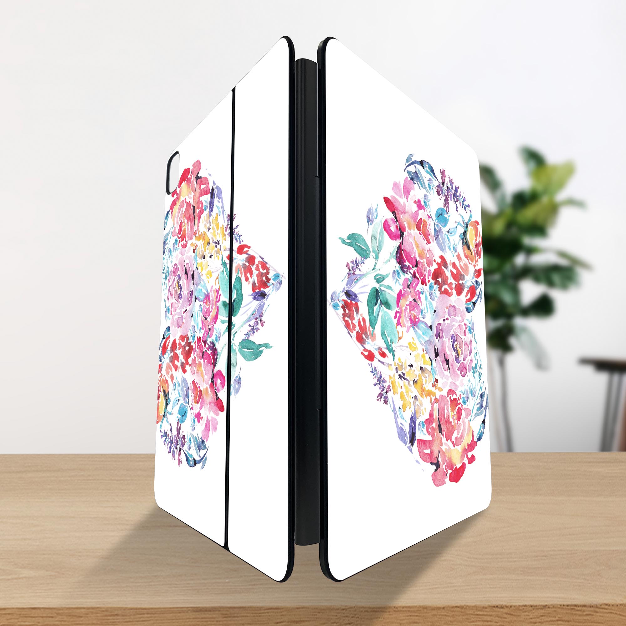 マジックキーボード 用 スキンシール 11インチ 13インチ iPad Pro11(M4) iPad Pro13(M4)用 2024年発売 第5世代 Magic Keyboard 対応 前面 背面 保護シール 人気 花　花柄　ハート 013471 2