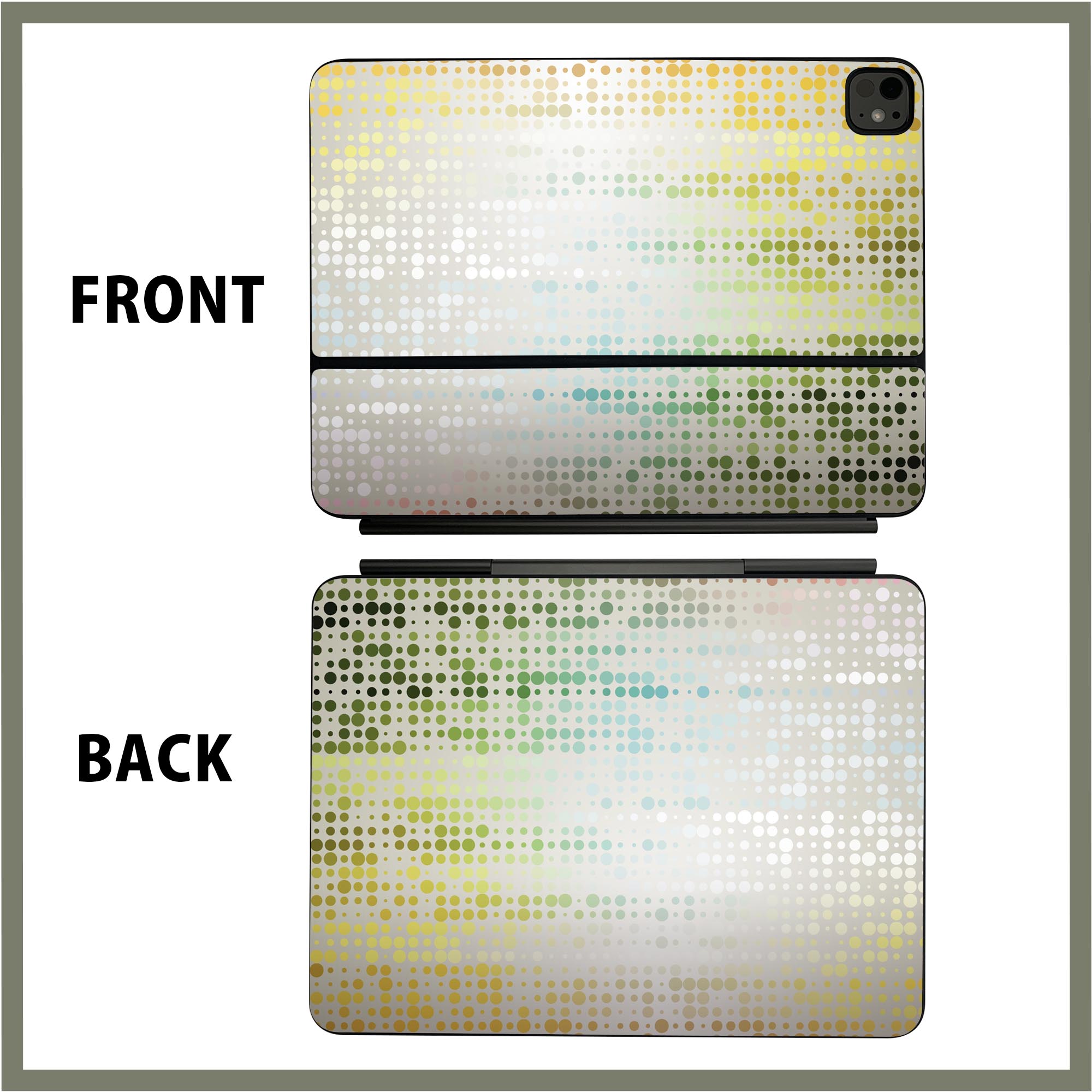 マジックキーボード 用 スキンシール 11インチ 13インチ iPad Pro11(M4) iPad Pro13(M4)用 2024年発売 第5世代 Magic Keyboard 対応 前面 背面 保護シール 人気 模様　カラフル 002351