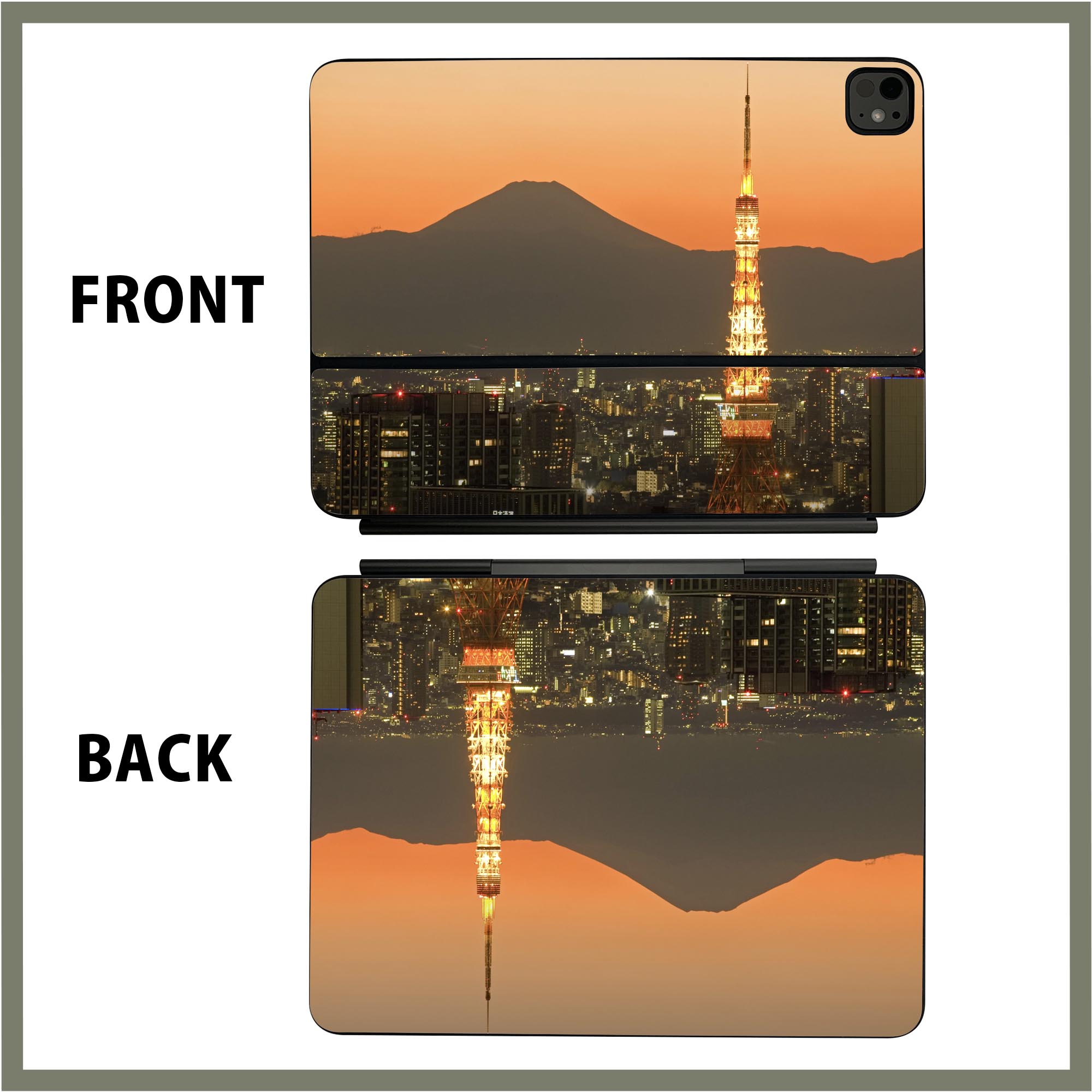 マジックキーボード 用 スキンシール 11インチ 13インチ iPad Pro11(M4) iPad Pro13(M4)用 2024年発売 第5世代 Magic Keyboard 対応 前面 背面 保護シール 人気 写真　風景　景色 003407