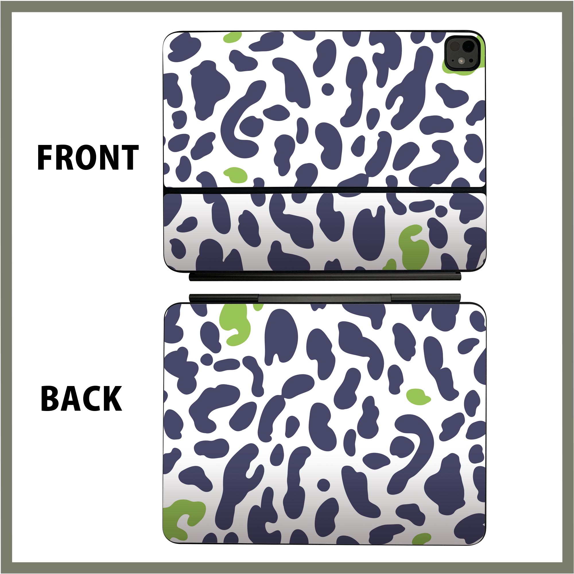 マジックキーボード 用 スキンシール 11インチ 13インチ iPad Pro11(M4) iPad Pro13(M4)用 2024年発売 第5世代 Magic Keyboard 対応 前面 背面 保護シール 人気 模様　アニマル柄　動物 011563