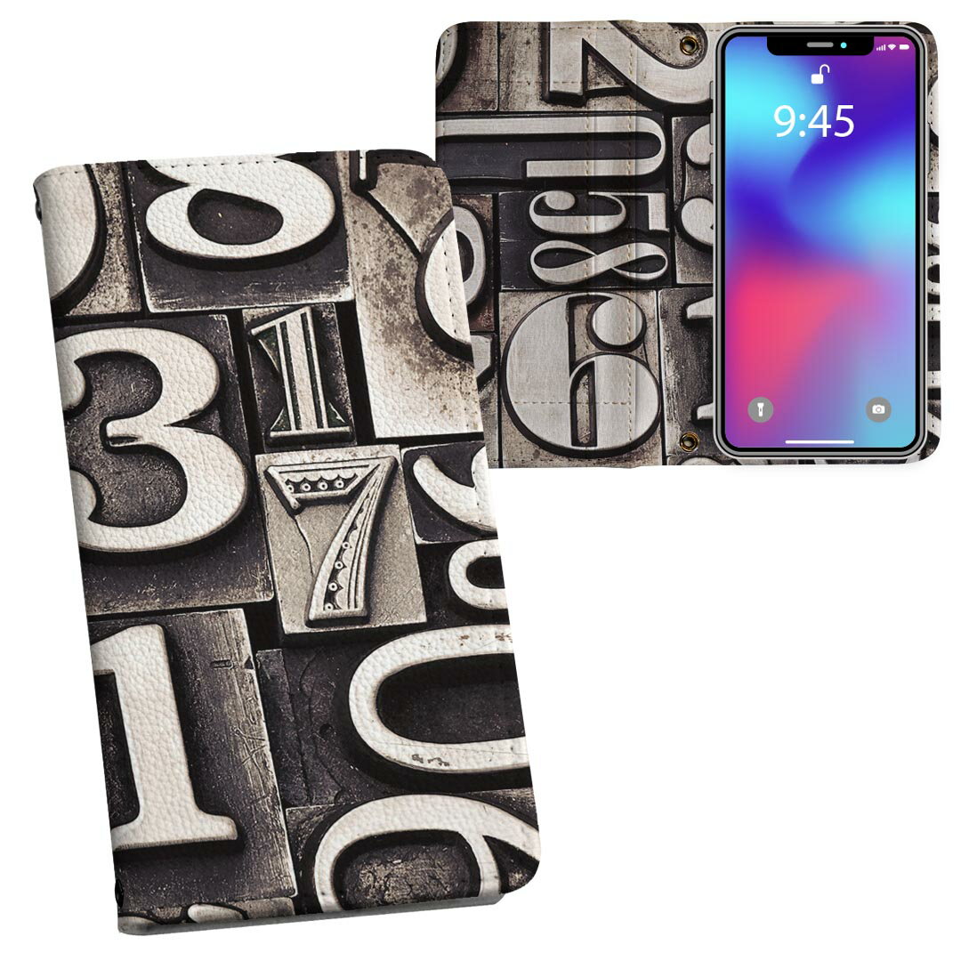 SO-02H Xperia Z5 compact エクスペリア so02h docomo ドコモ 両面プリント 裏表 内側 内面 スマホ カバー レザー ケース 手帳タイプ フリップ ダイアリー 二つ折り 革 フルデザイン 003456 数字 レトロ