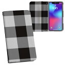 iPhone11 Pro Max 6.5インチ 専用 iphone11pronax アイフォン softbank docomo au 両面プリント 裏表 内側 内面 スマホ カバー レザー ケース 手帳タイプ フリップ ダイアリー 二つ折り 革 フルデザイン 004154 チェック・ボーダー チェック 白 黒(2)