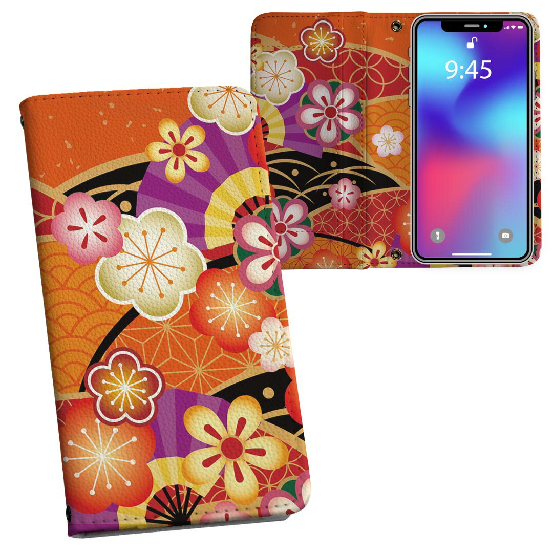 商品特徴・シームレスな両面フルデザイン、開いた時も内側のデザインが楽しめます・素材には高品質の人工革を貼った、しっかり厚みのあるタイプ・内側にはスマホを装着するケースが付属・機種専用のカメラホール仕様でケースを装着したままの撮影が可能・ワン...