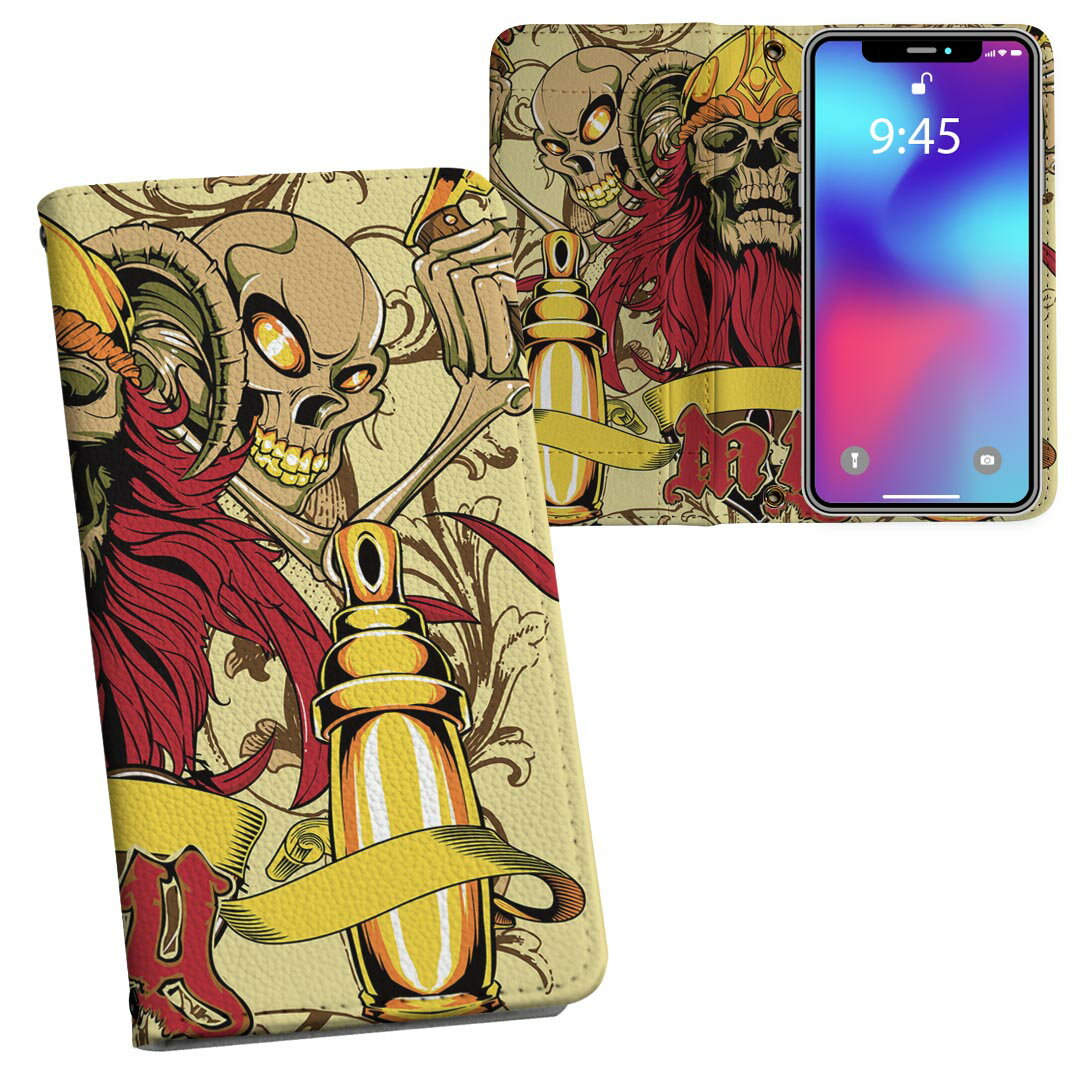 商品特徴・シームレスな両面フルデザイン、開いた時も内側のデザインが楽しめます・素材には高品質の人工革を貼った、しっかり厚みのあるタイプ・内側にはスマホを装着するケースが付属・機種専用のカメラホール仕様でケースを装着したままの撮影が可能・ワン...