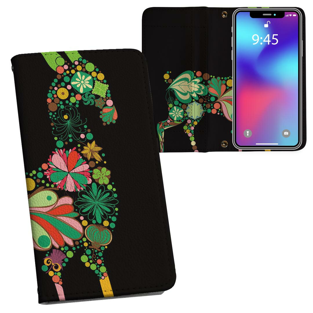 iPhone11 Pro Max 6.5インチ 専用 iphone11pronax アイフォン softbank docomo au 両面プリント 裏表 内側 内面 スマホ カバー レザー ケース 手帳タイプ フリップ ダイアリー 二つ折り 革 フルデザイン 007619 アニマル 花　フラワー　緑　グリーン　山羊
