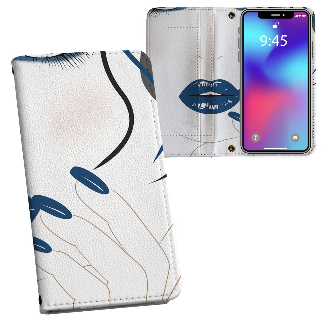 iPhone11 Pro Max 6.5インチ 専用 iphone11pronax アイフォン softbank docomo au 両面プリント 裏表 内側 内面 スマホ カバー レザー ケース 手帳タイプ フリップ ダイアリー 二つ折り 革 フルデザイン 008042 ユニーク イラスト 人物 青 ブルー