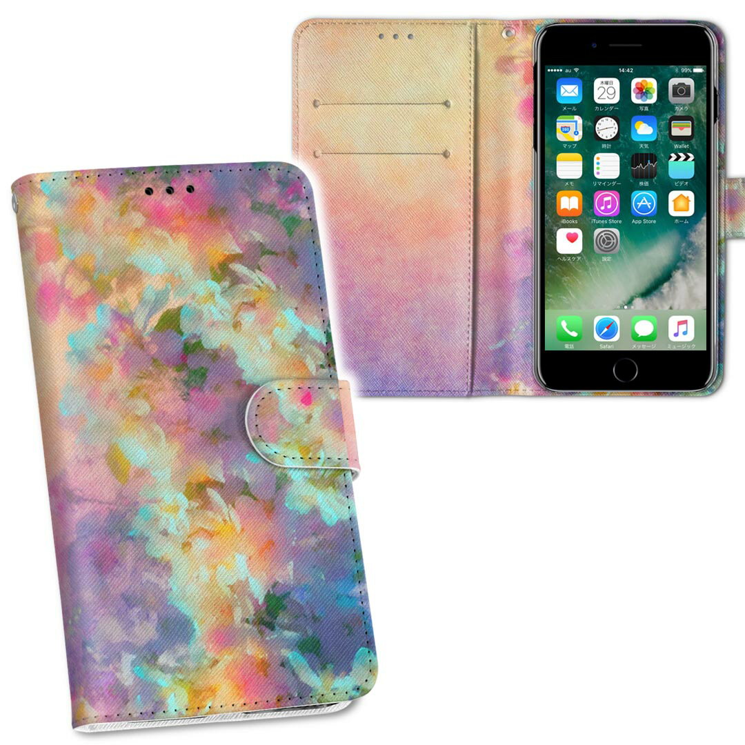 SCV39 Galaxy S9+ ギャラクシー エスナインプラス au エーユー scv39 両面プリント 裏表 内側 内面 スマホ カバー レザー ケース 手帳タイプ フリップ ダイアリー 二つ折り 革 フルデザイン 012220 花　絵画　景色