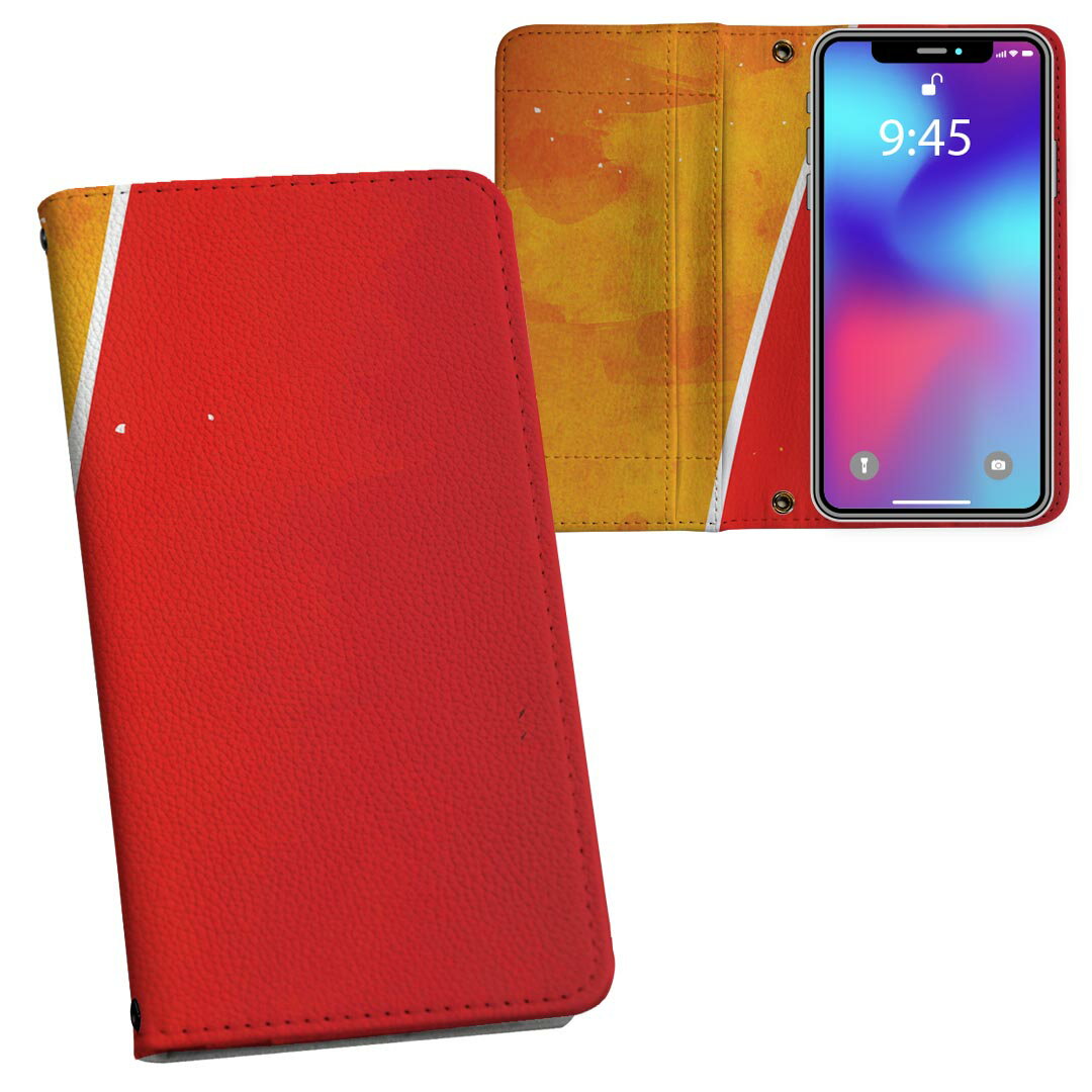 SC-02J Galaxy S8 ギャラクシー s8 docomo ドコモ 両面プリント 裏表 内側 内面 スマホ カバー レザー ケース 手帳タイプ フリップ ダイアリー 二つ折り 革 フルデザイン 001246 赤　オレンジ　模様