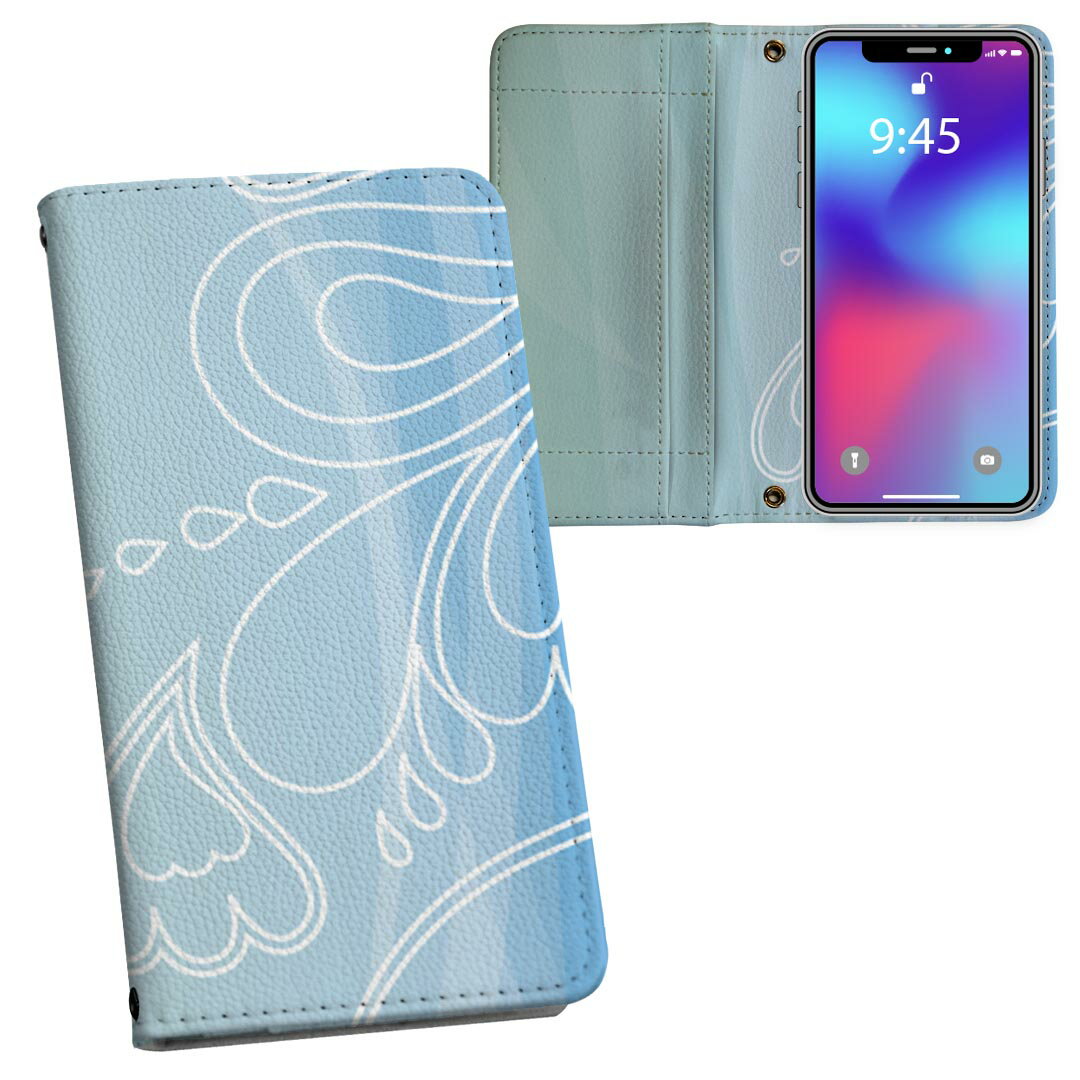 商品特徴・シームレスな両面フルデザイン、開いた時も内側のデザインが楽しめます・素材には高品質の人工革を貼った、しっかり厚みのあるタイプ・内側にはスマホを装着するケースが付属・機種専用のカメラホール仕様でケースを装着したままの撮影が可能・ワン...