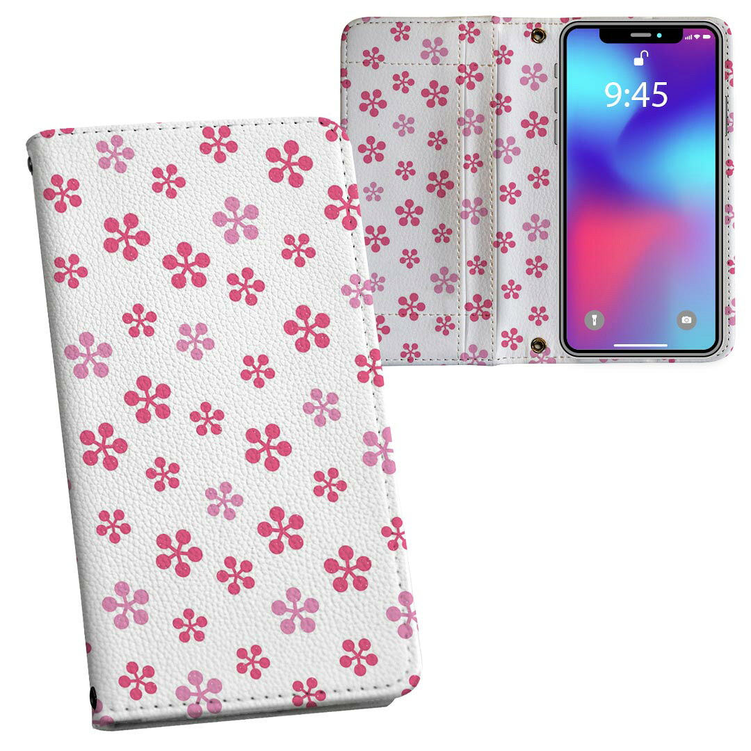 L-03K LG Electronics LG style エルジースタイル l03k docomo ドコモ 両面プリント 裏表 内側 内面 スマホ カバー レザー ケース 手帳タイプ フリップ ダイアリー 二つ折り 革 フルデザイン 002508 花　フラワー　ピンク