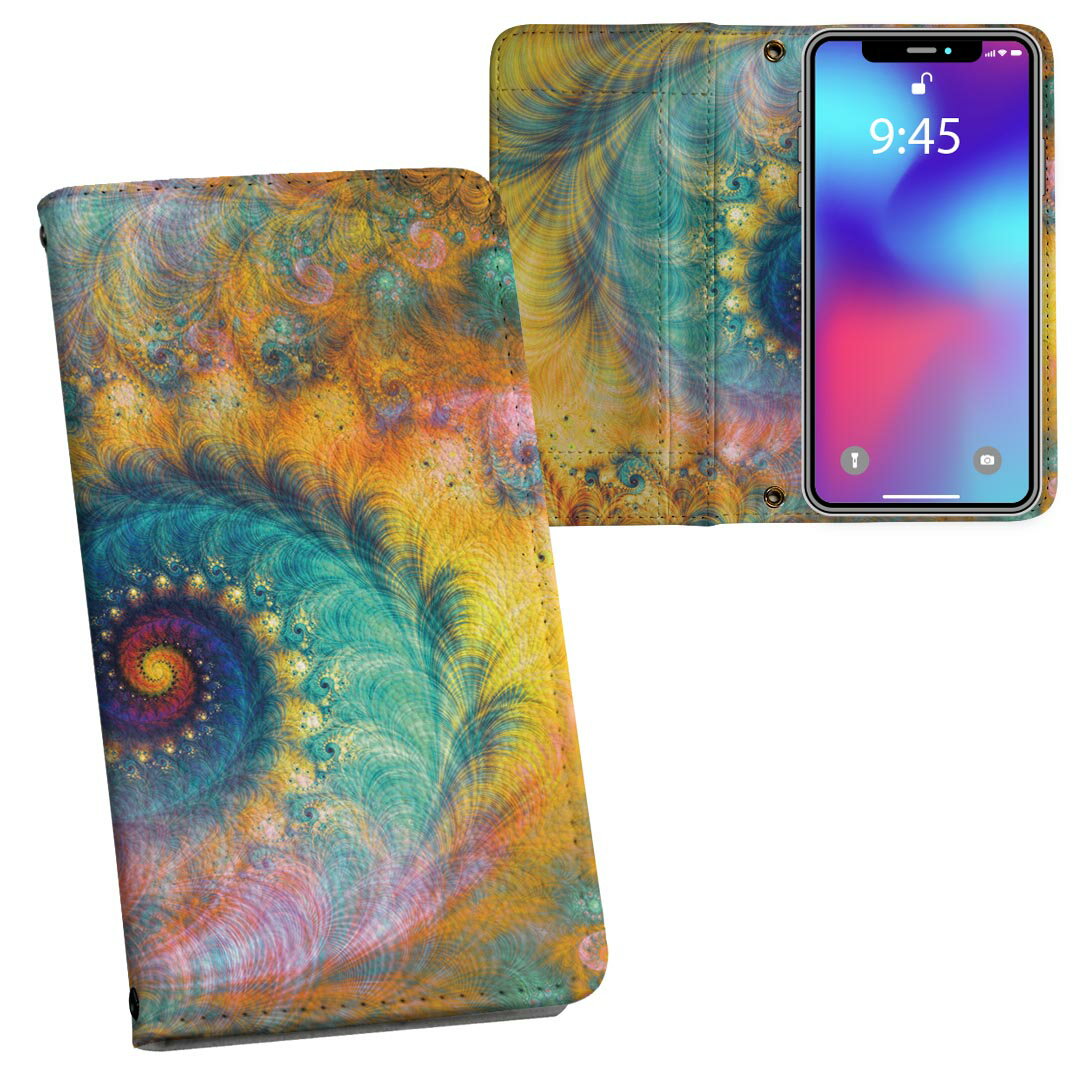 iPhone15 6.1インチ 用 手帳型 内側プリント ケース カバー iPhone 15 各キャリア 共通対応 ケース カバー 手帳型 マグネット式 ピタッと閉まる レザーケース カード収納 ポケット 022896 カラフル　柄　羽根(2.0)