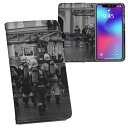 Xperia 10 II 用 手帳型 内側プリント ケース カバー SO-41A / SOV43 共通対応 ケース カバー 手帳型 so41a マグネット式 ピタッと閉まる レザーケース カード収納 ポケット 023128 モノクロ 消防 写真(2)