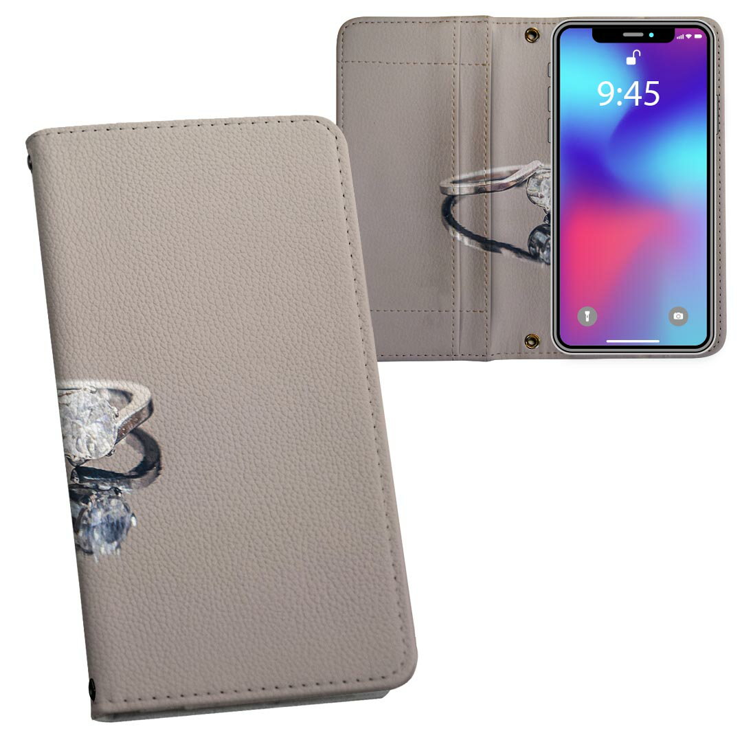 Mobile Phone Cases - Xperia 10 V 用 手帳型 内側プリント ケース カバー SO-52D / SOG11 / A302SO / XQ-DC44 共通対応 ケース カバー 手帳型 so52d マグネット式 ピタッと閉まる レザーケース カード収納 ポケット 025750 指輪　ジュエリー　ファッション