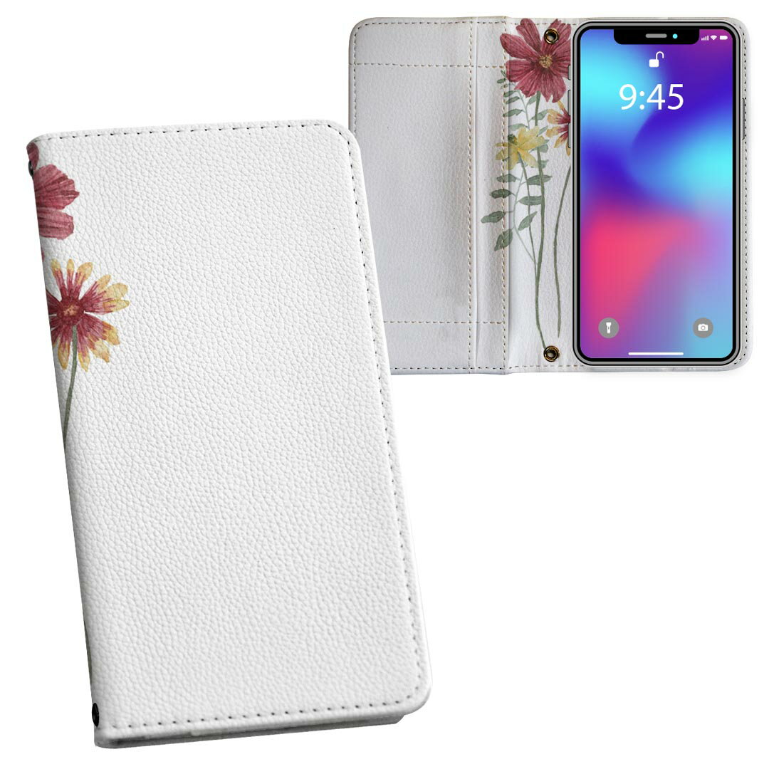 Rakuten - Xperia 1 III SO-51B エクスペリア SOG03 共通対応 内側プリント so51b 対応 ケース カバー 手帳型 マグネット式 ピタッと閉まる レザーケース カード収納 ポケット 031829 花 カラフル フラワー