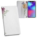Galaxy S21 5G SC-51B 用 内側プリント ケース カバー sc51b 対応 ケース カバー 手帳型 マグネット式 ピタッと閉まる レザーケース カード収納 ポケット 031839 花 蝶々 オレンジ(2)