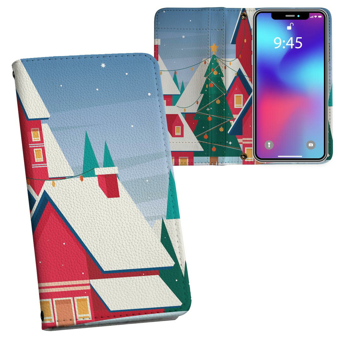 Galaxy A25 用 SC-53F / SCG33 共通対応 内側プリント ギャラクシーa25 5G 対応 ケース カバー 手帳型 マグネット式 ピタッと閉まる レザーケース カード収納 ポケット 033610 家 景色(2.0)