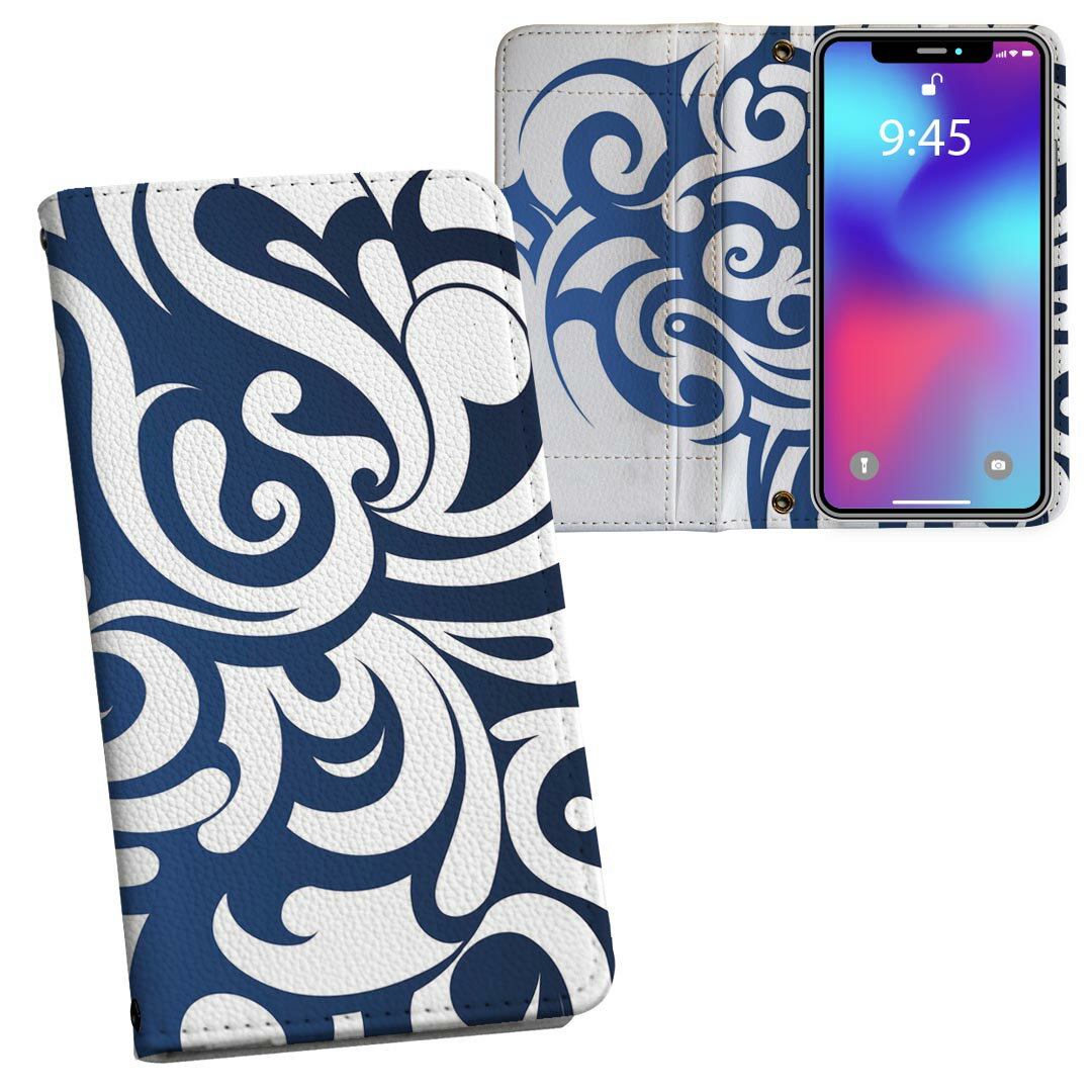 iPhone11 6.1インチ 専用 iphone 11 アイフォン softbank docomo au 両面プリント 裏表 内側 内面 スマホ カバー レザー ケース 手帳タイプ フリップ ダイアリー 二つ折り 革 フルデザイン 004511 クール シンプル　青