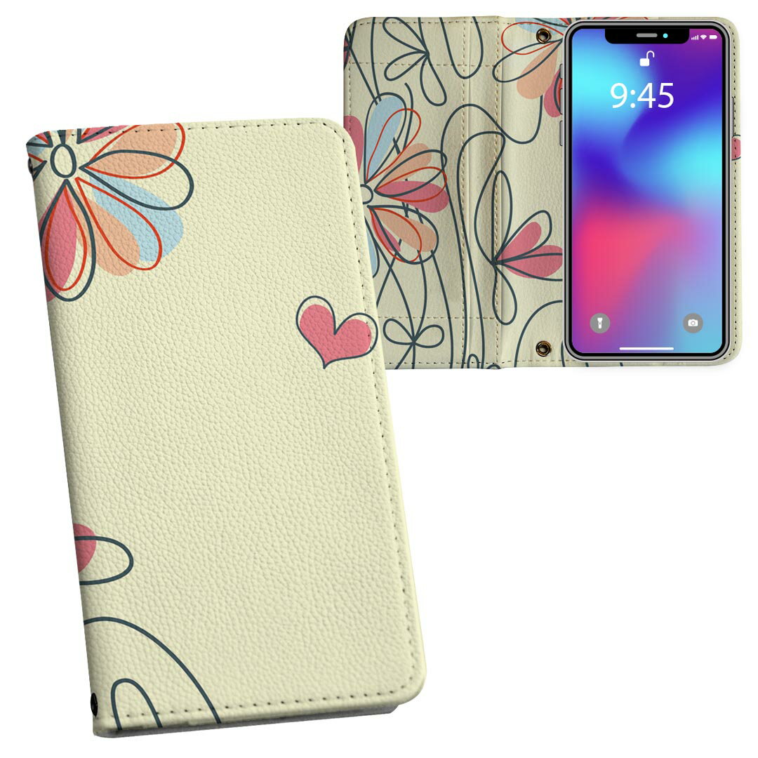 Galaxy S25 Ultra 用 SC-52F / SCG32 共通対応 内側プリントsc52f ケース カバー 手帳型 マグネット式 ピタッと閉まる レザーケース カード収納 ポケット 005017 花　　カラフル