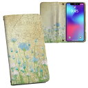 SH-01M AQUOS zero2 アクオス ゼロツー sh01m docomo ドコモ 両面プリント 裏表 内側 内面 スマホ カバー レザー ケース 手帳タイプ フリップ ダイアリー 二つ折り 革 フルデザイン 008052 花 フラワー 水色 レトロ 水彩(2)