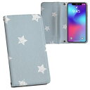 Xperia 5 III エクスペリア SO-53B SOG05 共通対応 内側プリント so53b 対応 ケース カバー 手帳型 マグネット式 ピタッと閉まる レザーケース カード収納 ポケット 009849 星 模様 青(2)