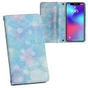 SC-04L Galaxy S10+ ギャラクシー エステンプラス docomo ドコモ sc04l 両面プリント 裏表 内側 内面 スマホ カバー レザー ケース 手帳タイプ フリップ ダイアリー 二つ折り 革 フルデザイン 010239 キラキラ 青 しゃぼん玉(2)