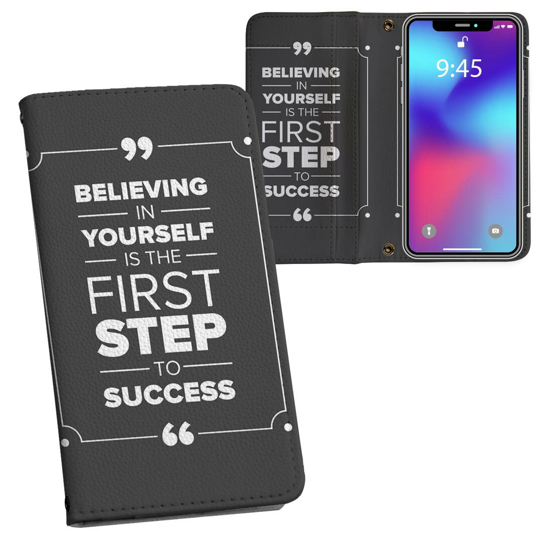 乐天商城 - Galaxy S26 Plus 用 内側プリント SC-52G / SCG38 対応 ケース カバー 手帳型 マグネット式 ピタッと閉まる レザーケース カード収納 ポケット 010420 英語　文字　白　黒