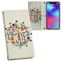 Xperia Ace III 用 手帳型 内側プリント ケース カバー SO-53C / SOG08 共通対応 ケース カバー 手帳型 so53c マグネット式 ピタッと閉まる レザーケース カード収納 ポケット 010639 カラフル サボテン ネイティブ柄(2)