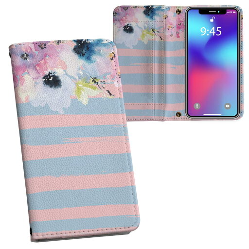 Galaxy A51 5G SC-54A ギャラクシー 用 内側プリント ケース カバー sc54a 対応 ケース カバー 手帳型 マグネット式 ピタッと閉まる レザーケース カード収納 ポケット 011112 花 水彩 ボーダー Galaxy A51 5G SC-54A ギャラクシー 用 内側プリント ケース カバー sc54a 対応 ケース カバー 手帳型 マグネット式 ピタッと閉まる レザーケース カード収納 ポケット 011112 花 水彩 ボーダー