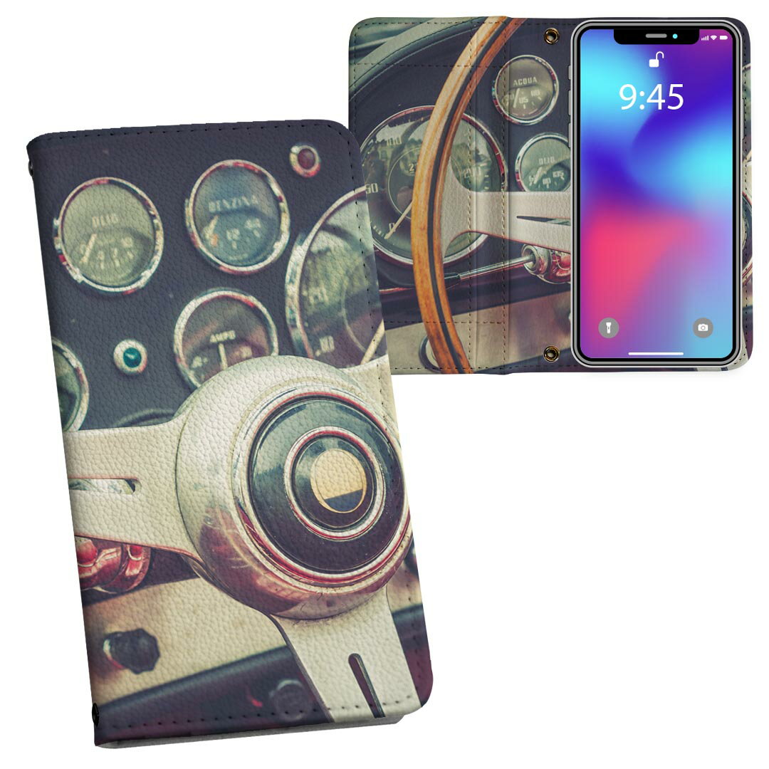 Xperia Ace III 用 手帳型 内側プリント ケース カバー SO-53C / SOG08 共通対応 ケース カバー 手帳型 so53c マグネット式 ピタッと閉まる レザーケース カード収納 ポケット 012602 車　写真　かっこいい