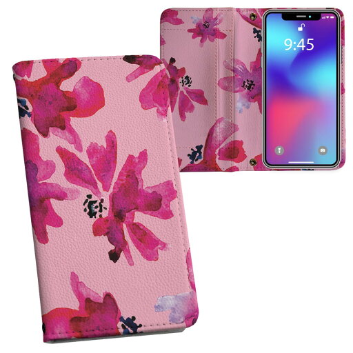 Galaxy A23 5G 用 手帳型 内側プリント ケース カバー SC-56C / SCG18 共通対応 ケース カバー 手帳型 sc56c マグネット式 ピタッと閉まる レザーケース カード収納 ポケット 012719 ピンク 花 花柄 Galaxy A23 5G 用 手帳型 内側プリント ケース カバー SC-56C / SCG18 共通対応 ケース カバー 手帳型 sc56c マグネット式 ピタッと閉まる レザーケース カード収納 ポケット 012719 ピンク 花 花柄