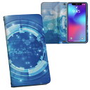 Xperia 1 IV SO-51C / SOG06 / A201SO 共通対応 内側プリント so51c 対応 ケース カバー 手帳型 マグネット式 ピタッと閉まる レザーケース カード収納 ポケット 012762 青 機械 柄|詳細画像