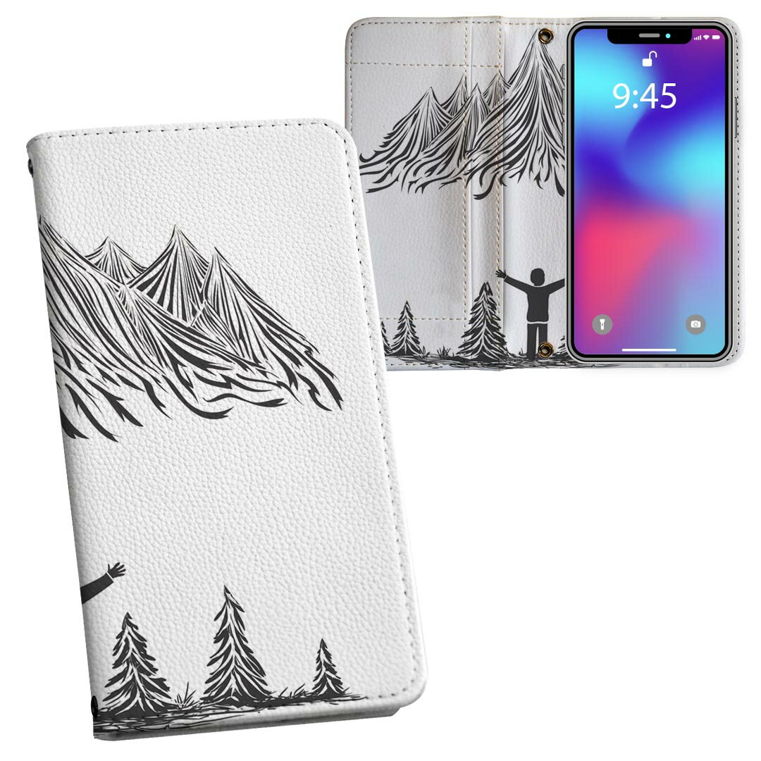 商品特徴・シームレスな両面フルデザイン、開いた時も内側のデザインが楽しめます・素材には高品質の人工革を貼った、しっかり厚みのあるタイプ・内側にはスマホを装着するケースが付属・機種専用のカメラホール仕様でケースを装着したままの撮影が可能・ワンセグや動画の視聴に便利な横置きスタンド機能・ICカードなどを2枚まで収納できるカードスロット＆ポケット付き・マグネットフリップで開け閉めカンタン注意事項商品画像はサンプルイメージですので、ご覧の環境によっては多少色味に違いを感じる場合がございます。イメージと違った、モニターと色味が異なるという理由での交換や返金はご対応出来かねます。カバーのみの販売で本体は付属しません。ケース装着のまま充電可能ですが、卓上ホルダでの充電は仕様上対象外となります。また、充電ケーブルの差し込み口の位置によっては外側カバーを開く必要があります。こちらは無地のレザーにデザインをプリントした商品で、デコなどの加工はございません。凹凸や光沢があるように見えたり布地や金属を素材にしたように見える商品もありますが、デザインの図版によるものです。撮影時にカバーが映り込む恐れがあるため、カメラ用の穴は若干大きめに開けています。カメラ穴の位置にわずかなズレが生じる場合がございます。また印刷時に微妙な画像のズレが生じる場合がございます。製作後、すぐに梱包・発送していますため、インク独特の匂いが残る場合があります。こちらは自然と薄まりますが、気になる方は風通しの良い場所で数日保管してください。ご注文後に1点1点制作する受注生産品のため、不良品以外のご返品や交換は固くお断り致します。機種の選択間違いも保証対象外となりますため、ご注文の際は必ず機種をご確認下さい。発送について完全受注生産のハンドメイド商品となりますので、既製品と比べて発送までお時間を頂いています。 基本的に決済確認後、通常で3営業日程度、最大で10営業日程度での発送となります。繁忙期や休業日明けの場合はさらに時間がかかる場合があります。 その際には別途メールにてご連絡致します。メール便の場合、発送日から到着までに2?4日ほどかかる場合が多く、紛失などの保障もご対応できかねます。あらかじめご了承下さい。