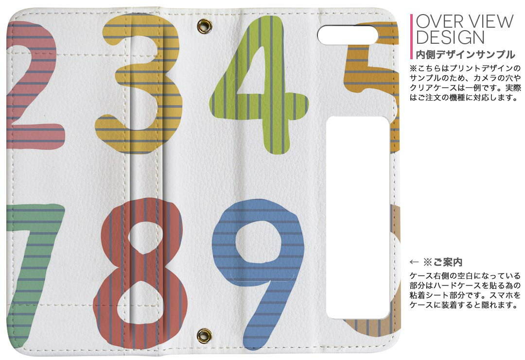iphone Xs iPhone 10s アイフォーン エックスエス テンエス iphonexs softbank docomo au 両面プリント 裏表 内側 内面 スマホ カバー ケース 手帳タイプ フリップ ダイアリー 二つ折り フルデザイン 009477 数字　カラフル　ボーダー