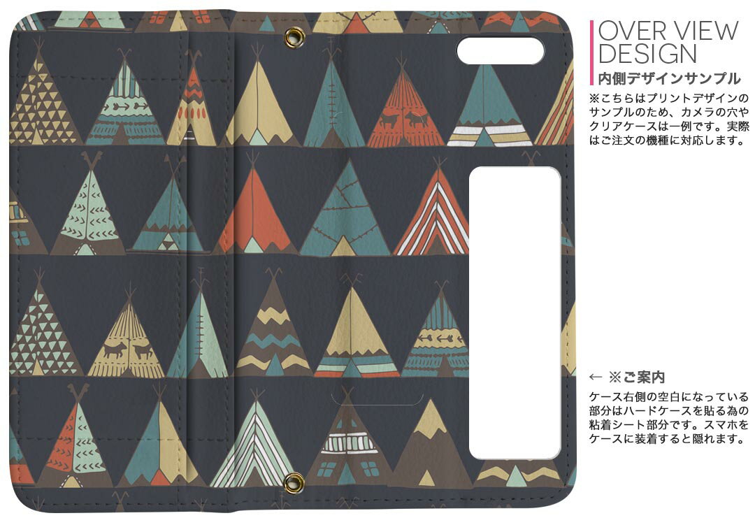 iPhone11 Pro 5.8インチ 専用 iphone11pro アイフォン softbank docomo au 両面プリント 裏表 内側 内面 スマホ カバー レザー ケース 手帳タイプ フリップ ダイアリー 二つ折り 革 フルデザイン 010587 模様　テント　ネイビー