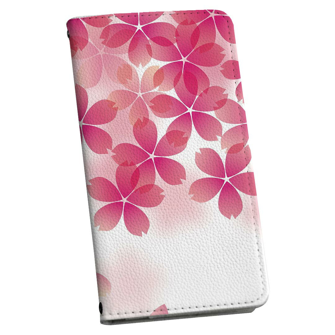 SO-03G Xperia Z4 エクスペリア so03g docomo ドコモ スマホ カバー 手帳型 レザー ケース 手帳タイプ フリップ ダイアリー 二つ折り 革 桜 さくら ピンク フラワー 000257