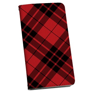 F-08E らくらくスマートフォン2 f08e docomo ドコモ docomo ドコモ 手帳型 スマホ カバー カバー レザー ケース 手帳タイプ フリップ ダイアリー 二つ折り 革 000882 チェック 赤