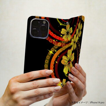 SC-01G GALAXY Note Edge ギャラクシー ノート エッジ sc01g docomo ドコモ 手帳型 スマホ カバー カバー レザー ケース 手帳タイプ フリップ ダイアリー 二つ折り 革 000052 黒 和柄 金色 桜