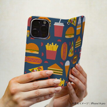 SHV34 AQUOS SERIE アクオス セリエ au エーユー 手帳型 スマホ カバー 全機種対応 あり カバー レザー ケース 手帳タイプ フリップ ダイアリー 二つ折り 革 食べ物 ポテト ドーナツ 010585