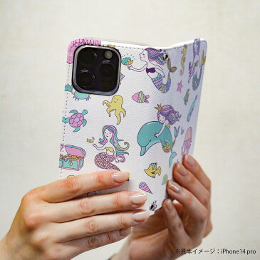 SHV32 AQUOS SERIE アクオス セリエ shv32 au エーユー 手帳型 スマホ カバー レザー ケース 手帳タイプ フリップ ダイアリー 二つ折り 革 014512 マーメイド 人魚 イルカ
