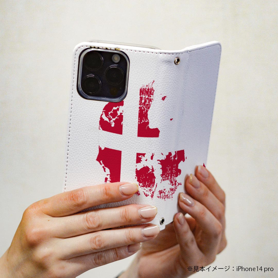 AQUOS Sense4 専用 ケース カバー SH-41A SH-RM15 SH-M15 A003SH 手帳 igcase スマコレ 手帳型 スマホケース スマホカバー 018812 国旗 denmark デンマーク