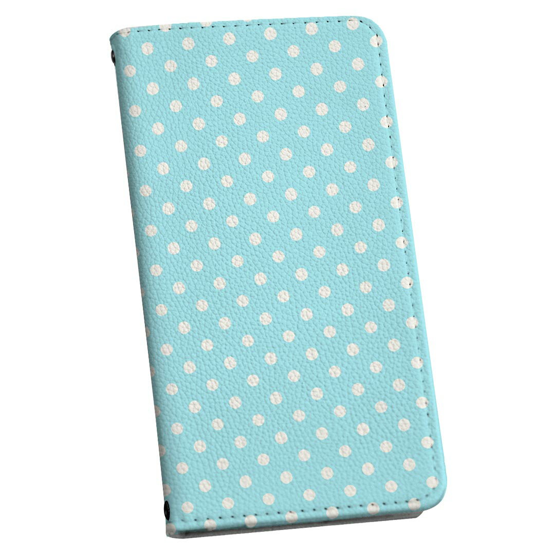 SH-04G AQUOS EVER アクオスフォン エバー sh04g docomo ドコモ 手帳型 スマホ カバー レザー ケース 手帳タイプ フリップ ダイアリー 二つ折り 革 005025 水玉　ドット　チェック　水色