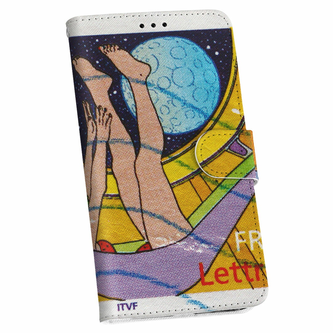 DM-02H Disney Mobile ディズニーモバイル dm02h docomo ドコモ 手帳型 スマホ カバー レザー ケース 手帳タイプ フリップ ダイアリー 二つ折り 革 ユニーク 切手 文字 イラスト 007388