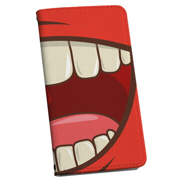 SC-03L Galaxy S10 ギャラクシー エステン docomo ドコモ sc03l 手帳型 スマホ カバー カバー レザー ケース 手帳タイプ フリップ ダイアリー 二つ折り 革 008104 口 くち 赤 イラスト