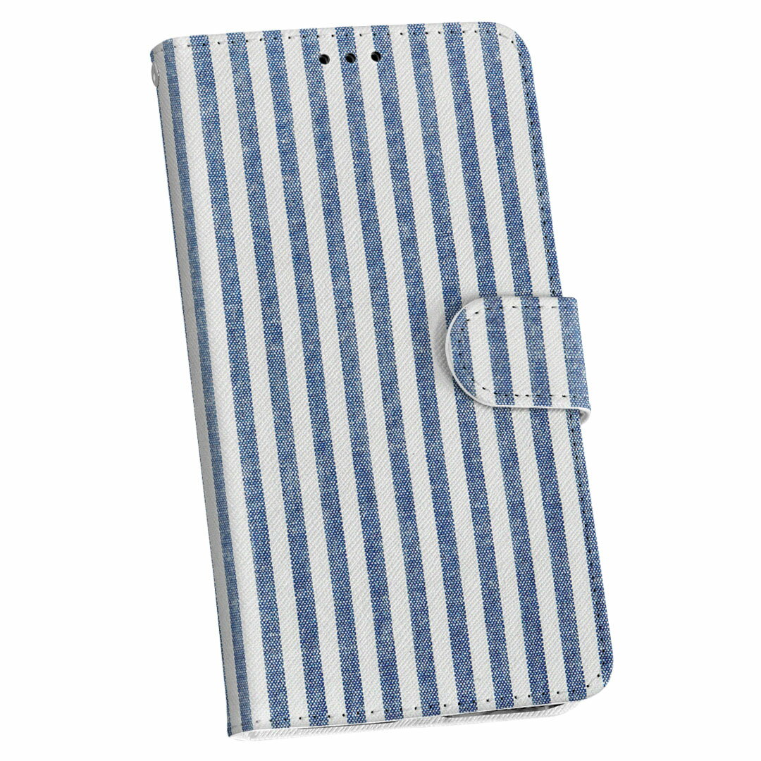 SCV45 Galaxy Note10+ ギャラクシー ノート プラス au エーユー scv45 手帳型 スマホ カバー カバー レザー ケース 手帳タイプ フリップ ダイアリー 二つ折り 革 008426 青　ブルー　ストライプ　模様